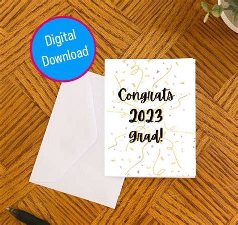 Printable 2023 Graduation Card Digital Download - Etsy