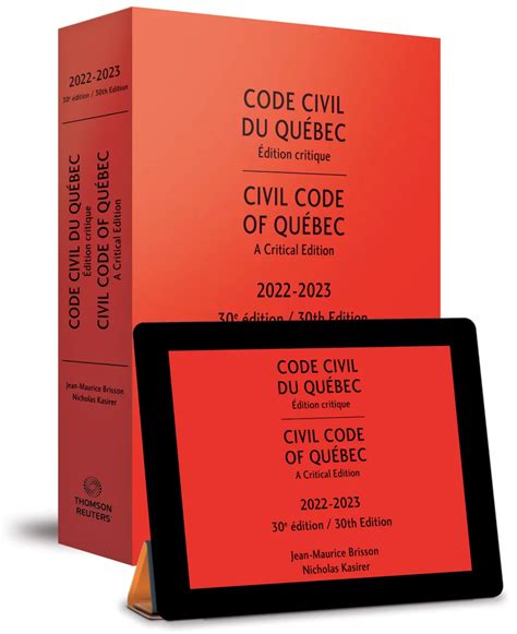 Code civil du Québec, édition critique / Civil Code of Québec, A Critical Edition 2022-2023 ...