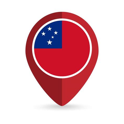 Map pointer with contry Samoa. Samoa flag. Vector illustration. 7588308 ...