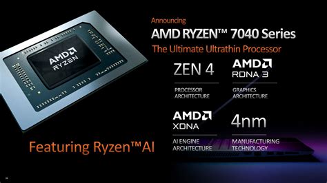 AMD Ryzen 7040 mobile processors: Zen 4 cores, RDNA3 graphics and integrated Ryzen AI • Mezha.Media