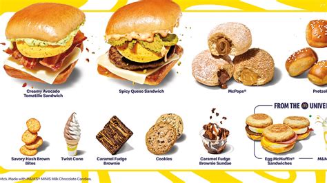 CosMc's menu beverages, fast food. McDonald's spinoff restaurant