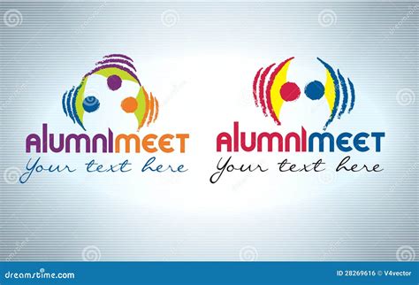 Alumni meet logo design stock vector. Illustration of graphic - 28269616