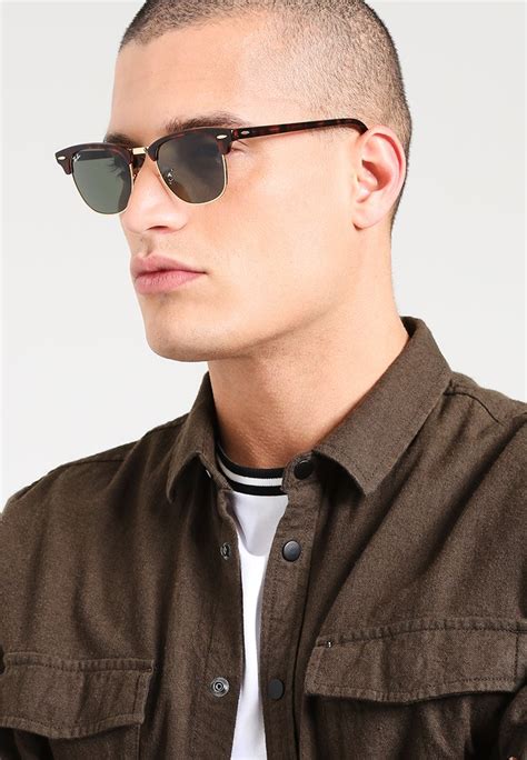 Ray-Ban 0RB3016 CLUBMASTER - Sonnenbrille - braun/goldfarben/dunkelbraun - Zalando.de