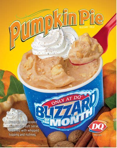 Dairy Queen Pumpkin Pie Blizzard | Dairy queen blizzard flavors ...