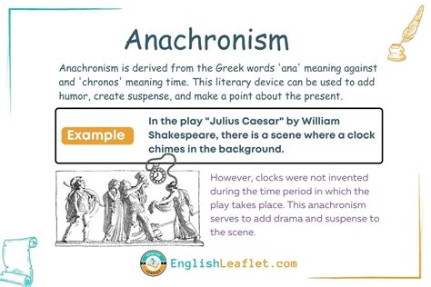 Anachronism in Literature | Sentences for anachronism - EnglishLeaflet