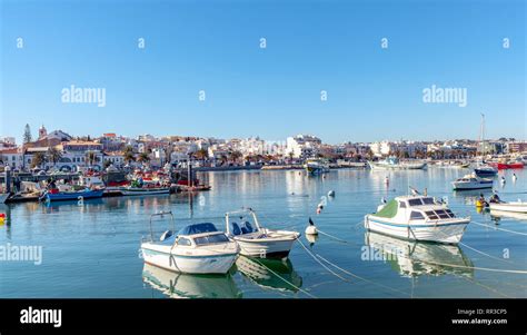 Lagos city skyline view from Harbor Portugal Algarve Stock Photo - Alamy