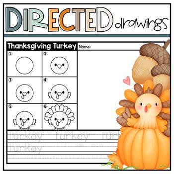 Thanksgiving Directed Drawing Activities | No Prep Thanksgiving Writing ...