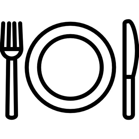 Fork Plate and Knife - Free food icons