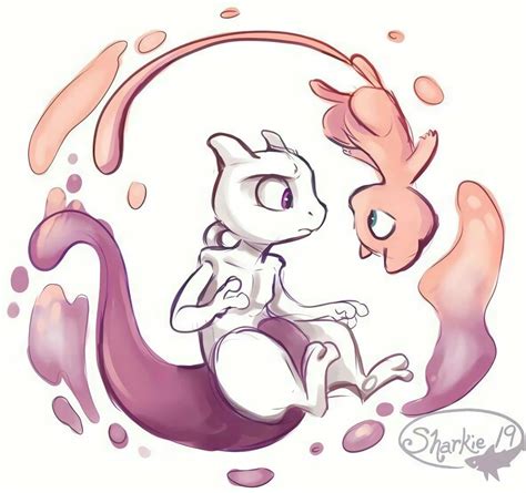 Mewtwo et mew Pokemon Life, Pokemon Fan Art, Mew And Mewtwo, Pokemon ...