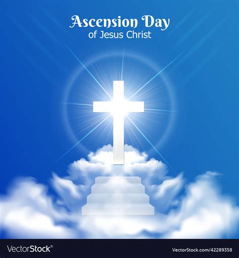 Ascension day of jesus christ design background Vector Image