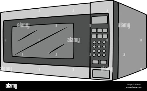 Illustration of Isolated Microwave Oven Cartoon Drawing. Vector EPS 8 ...