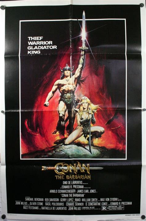 CONAN THE BARBARIAN, ARNOLD Arnold Schwarzenegger original movie poster