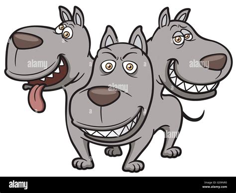 Vector illustration cerberus cartoon Stock Vector Images - Alamy