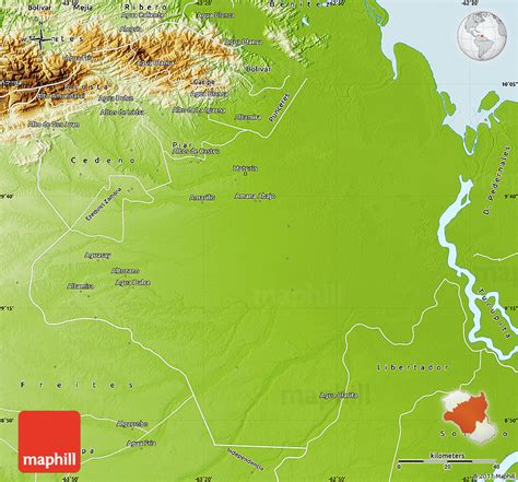 Physical Map of Maturin