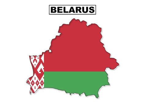 Premium Vector | Belarus flag map in vector