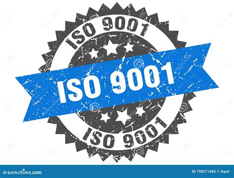 Iso 9001 Stamp. Iso 9001 Grunge Round Sign Stock Vector - Illustration ...