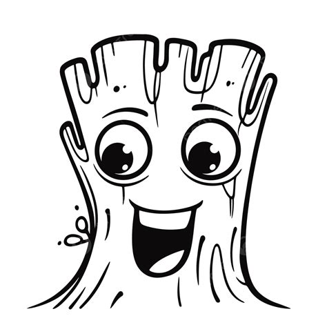 Cartoon Tree Trunk Cartoon Drawing Cartoon Characters Coloring Pages ...