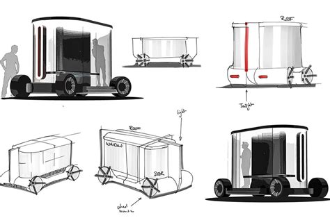 This autonomous shuttle bus reimagines last-mile commute with informative graphics and a minimal ...