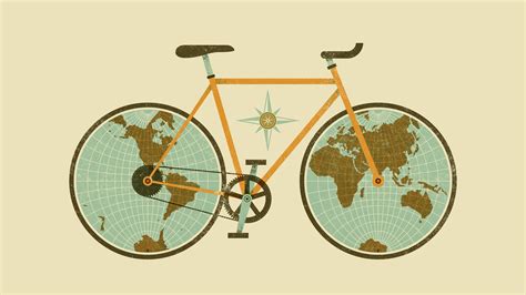 wheels, bicycle, Europe, North America, minimalism, Earth, South America, Australia, simple ...