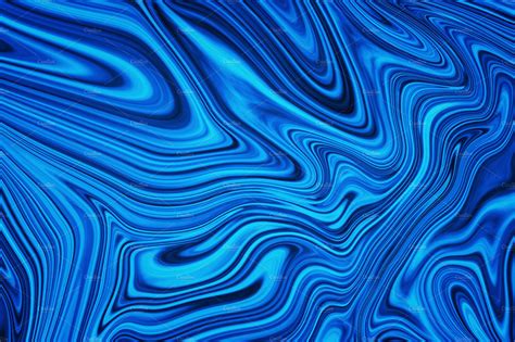 Abstract blue fluid art pattern texture effect background in technology ...