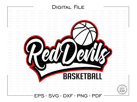 Red Devil Basketball svg Basketball svg Red Devils | Etsy