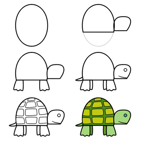 draw an easy turtle - Clip Art Library