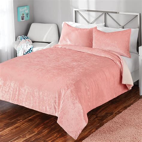 Mainstays Crushed Velvet Comforter Bedding Mini Sets - Walmart.com