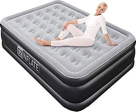 EZ INFLATE Double High Luxury Air Mattress with Built in Pump, Inflatable Mattress | Inflatable ...