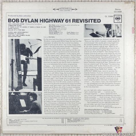 Bob Dylan – Highway 61 Revisited (1970) Vinyl, LP, Album, Stereo ...