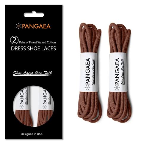 [4 Laces] 2Pair-Pack Waxed Round Oxford Shoe Laces for Dress Shoes Chukka 3/32Inch Thin(#02 ...