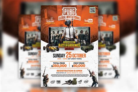 Playful Creative PUBG Gaming Event Flyer Template Free Download | Resource Boy