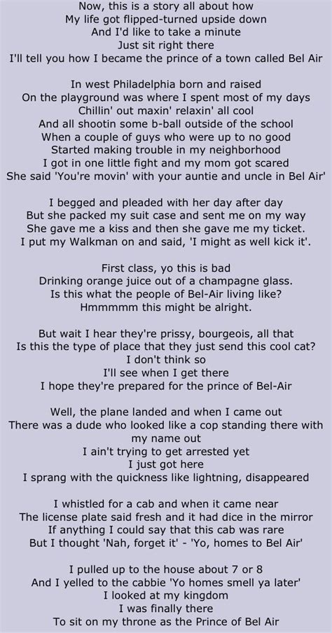 Fresh Prince Of Bel Air Theme Song Lyrics Full Version - Theme Image