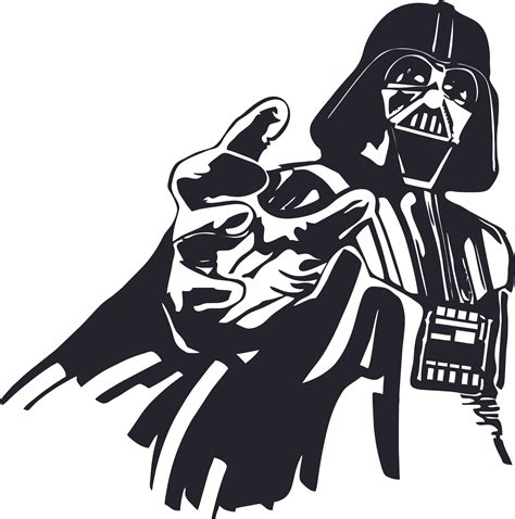 Darth Vader Star Wars Cartoon Character Wall Art Vinyl Sticker Design Decal Girls Boys Kids ...