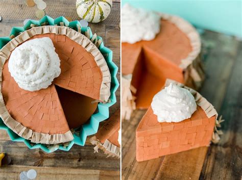 How to make a pumpkin pie piñata for Thanksgiving! – oh yay studio ...