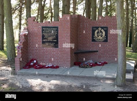 Memorial to the Accrington Pals at the Sheffield Memorial Park Stock ...