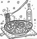 Spaghetti Coloring Pages  Nation sketch template