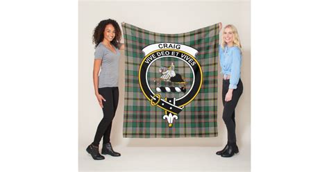 Clan Craig Tartan Plaid Fleece Blanket | Zazzle