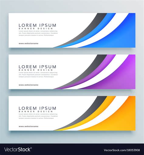 Stylish headers banner design Royalty Free Vector Image