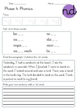 Phase 4 Phonics - first 3 worksheets! FREE! by MissEsShopCo | TpT