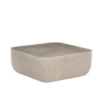 Sculpted Concrete Gray Drum Coffee Table