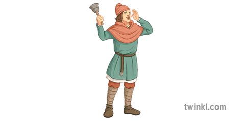 Medieval Town Crier History People Secondary Illustration - Twinkl