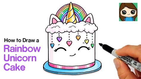 How To Draw A Cute Easy Unicorn Cake - Askworksheet