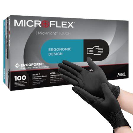 Microflex MidKnight Touch Exam Gloves at IndeMedical.com