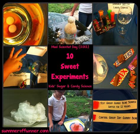 Follow along on this Mad Scientist Day! 10 Sweet Science Experiments for Kids with Candy, Sug ...