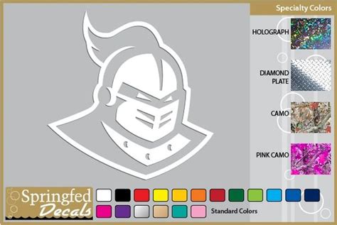 UCF Knights KNIGHTRO MASCOT Cut Vinyl Decal | SpringfedDecals.com