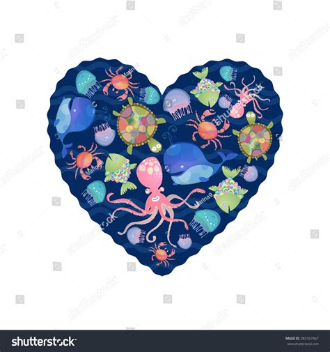 Sea Life Vector Illustration Stock Vector (Royalty Free) 283167467 | Shutterstock