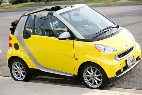 Yellow Getaway Car- Friend's Smartcar convertible.