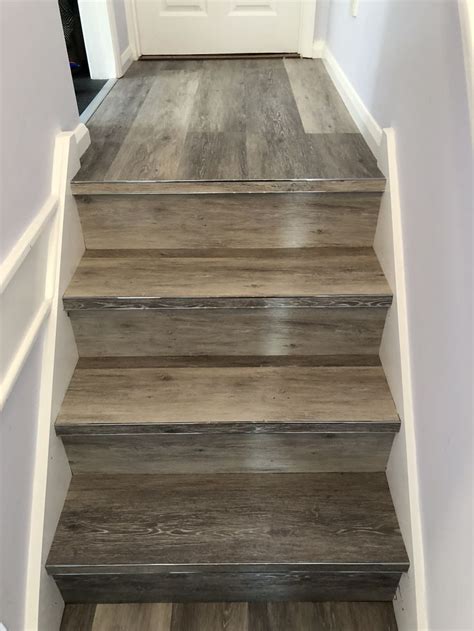 Luxury Vinyl Flooring | Stairs vinyl, Grey vinyl plank flooring, Luxury vinyl flooring