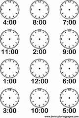 Telling Time Coloring Sheet Pages sketch template