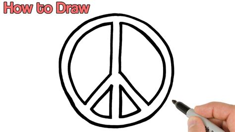 How to Draw Peace Symbol | Easy Drawing Lesson - YouTube